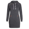 Fashion Autumn Dresses Women Hoodie Dress Pocket Long Sleeve