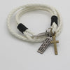 Christian Cross Leather Bracelet Scripture Jesus Bible Religious
