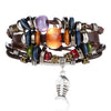 4PCS/SET Punk Vintage Pattern Leather Bracelet