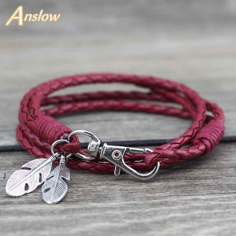 Bracelets Leather Charm