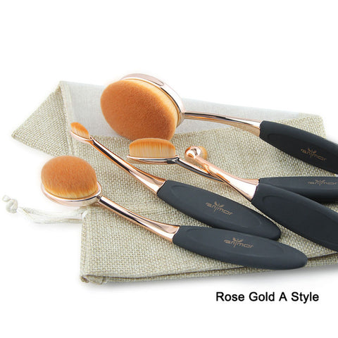 5pcs Oval Makeup Brush Professional Foundation