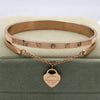 Bracelet Hanging Heart Label Forever Love