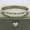 Bracelet Hanging Heart Label Forever Love