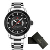 NAVIFORCE - Men Full Steel Watches Quartz Watch Analog