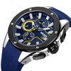 MEGIR- Men Sport Watch Chronograph Silicone Strap Quartz Military