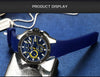 MEGIR- Men Sport Watch Chronograph Silicone Strap Quartz Military