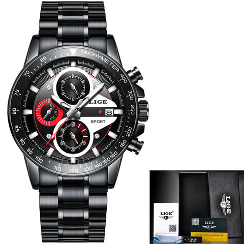 LIGE- Mens Watches Luxury Fashion Business- 4 Style