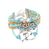 Antique Owl Engrave Epigram Charm Leather Bracelet