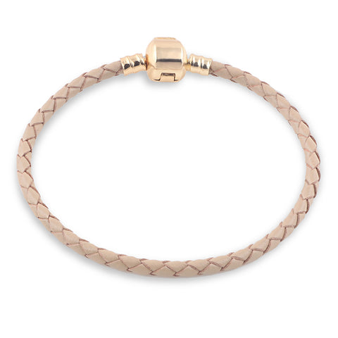BRACELET GOLD - Brown Genuine Leather