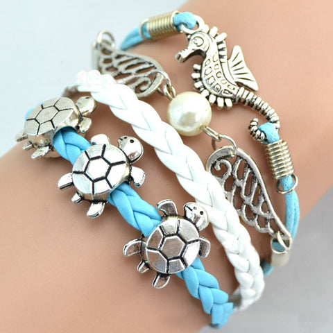Hot!! Animal Bracelet Sea Turtle (Leather)